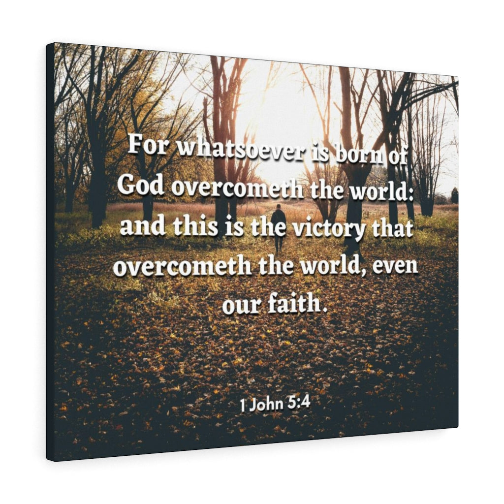 Scripture Walls The Victory 1 John 5:4 Bible Verse Canvas Christian Wall Art Ready to Hang Unframed-Express Your Love Gifts