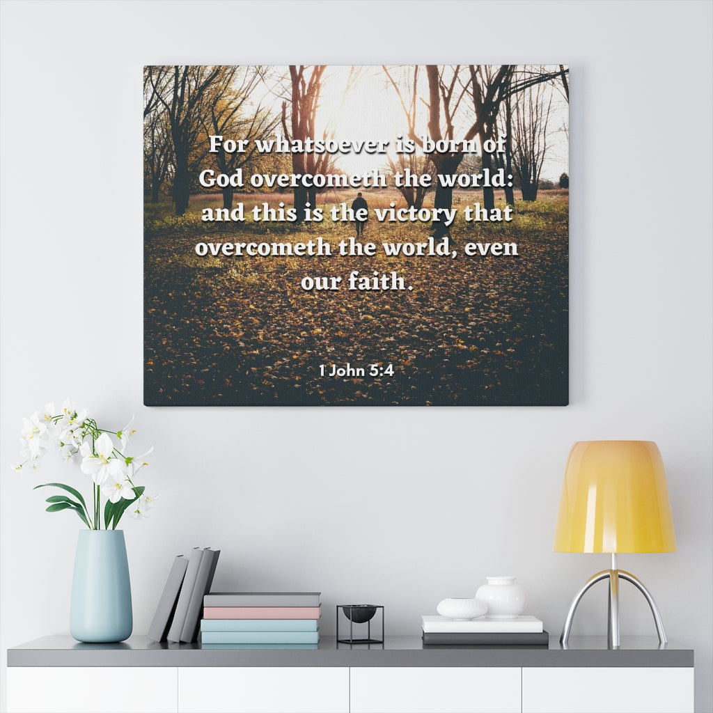 Scripture Walls The Victory 1 John 5:4 Bible Verse Canvas Christian Wall Art Ready to Hang Unframed-Express Your Love Gifts
