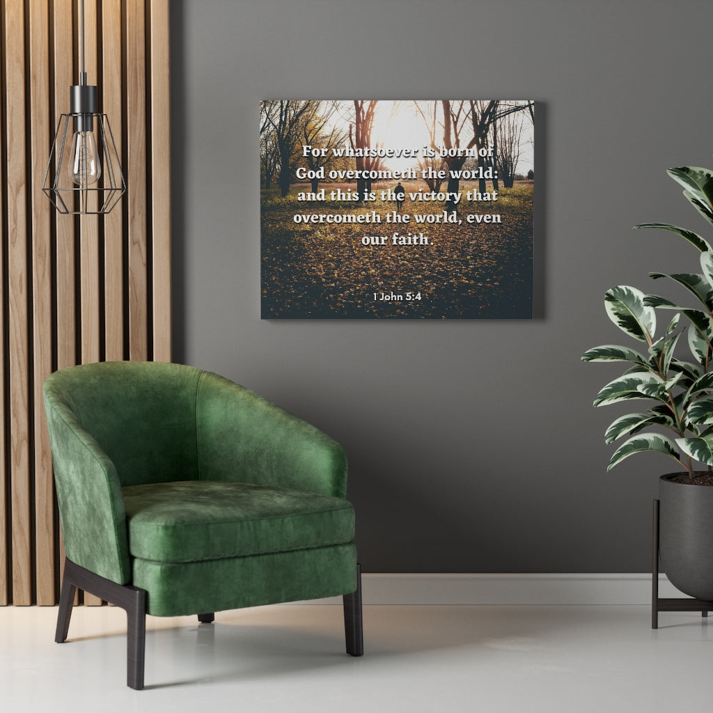 Scripture Walls The Victory 1 John 5:4 Bible Verse Canvas Christian Wall Art Ready to Hang Unframed-Express Your Love Gifts
