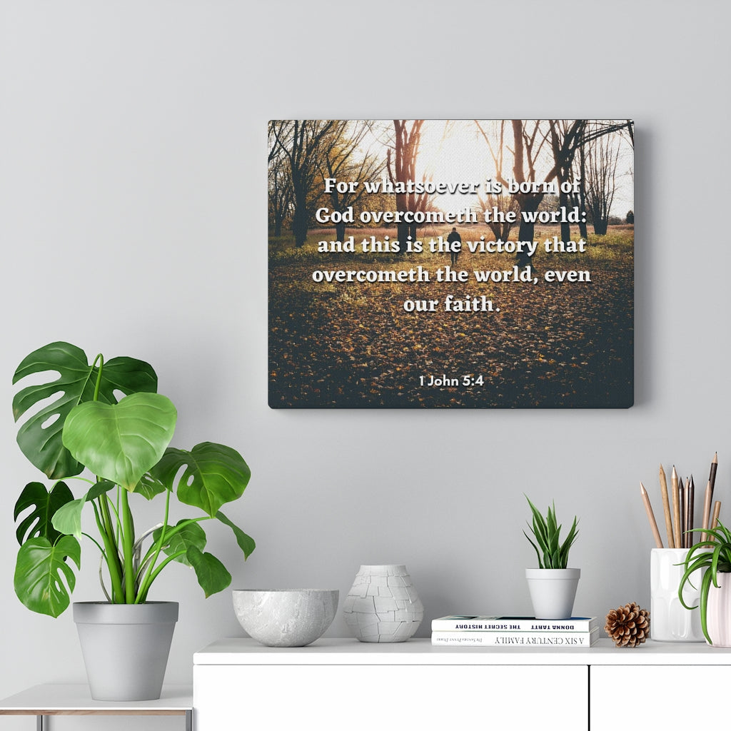 Scripture Walls The Victory 1 John 5:4 Bible Verse Canvas Christian Wall Art Ready to Hang Unframed-Express Your Love Gifts