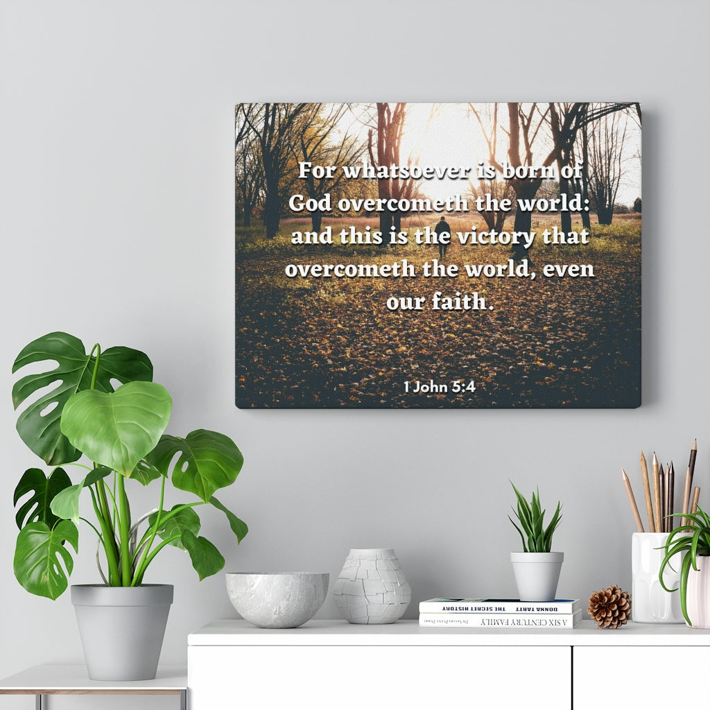 Scripture Walls The Victory 1 John 5:4 Bible Verse Canvas Christian Wall Art Ready to Hang Unframed-Express Your Love Gifts