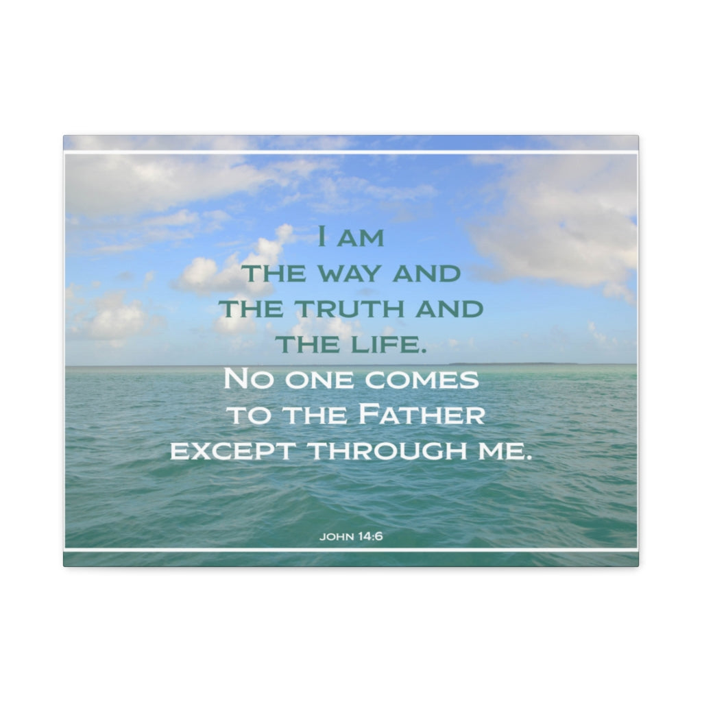 Scripture Walls The Way And The Truth John 14:6 Bible Verse Canvas Christian Wall Art Ready to Hang Unframed-Express Your Love Gifts
