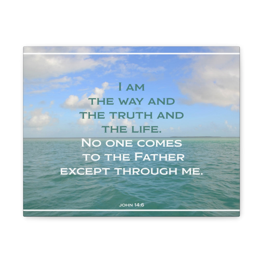 Scripture Walls The Way And The Truth John 14:6 Bible Verse Canvas Christian Wall Art Ready to Hang Unframed-Express Your Love Gifts