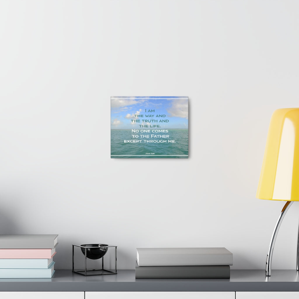 Scripture Walls The Way And The Truth John 14:6 Bible Verse Canvas Christian Wall Art Ready to Hang Unframed-Express Your Love Gifts