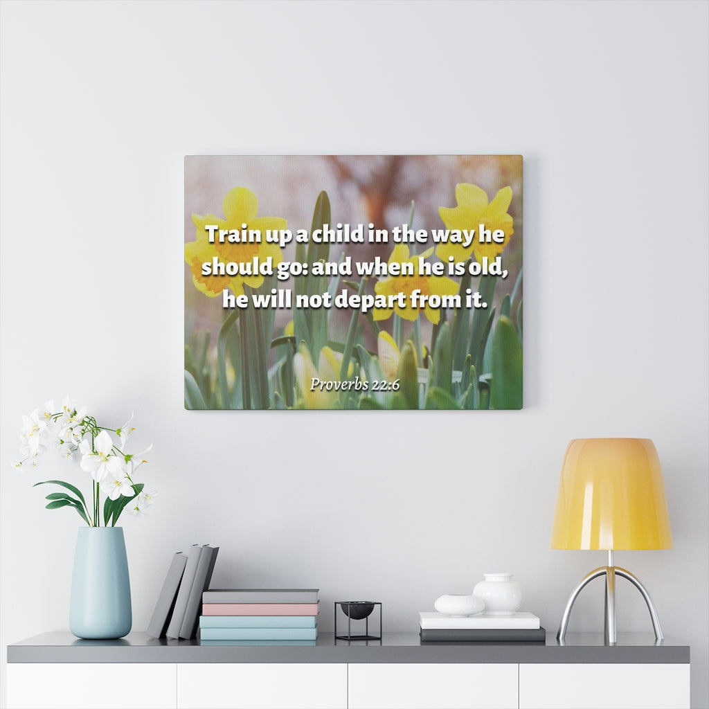 Scripture Walls The Way He Should Go Proverbs 2:26 Bible Verse Canvas Christian Wall Art Ready to Hang Unframed-Express Your Love Gifts