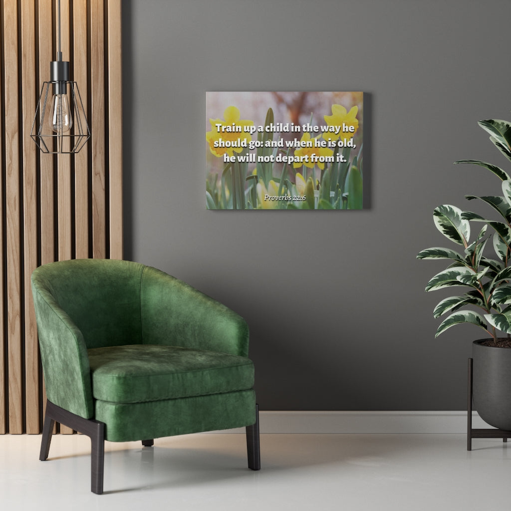 Scripture Walls The Way He Should Go Proverbs 2:26 Bible Verse Canvas Christian Wall Art Ready to Hang Unframed-Express Your Love Gifts