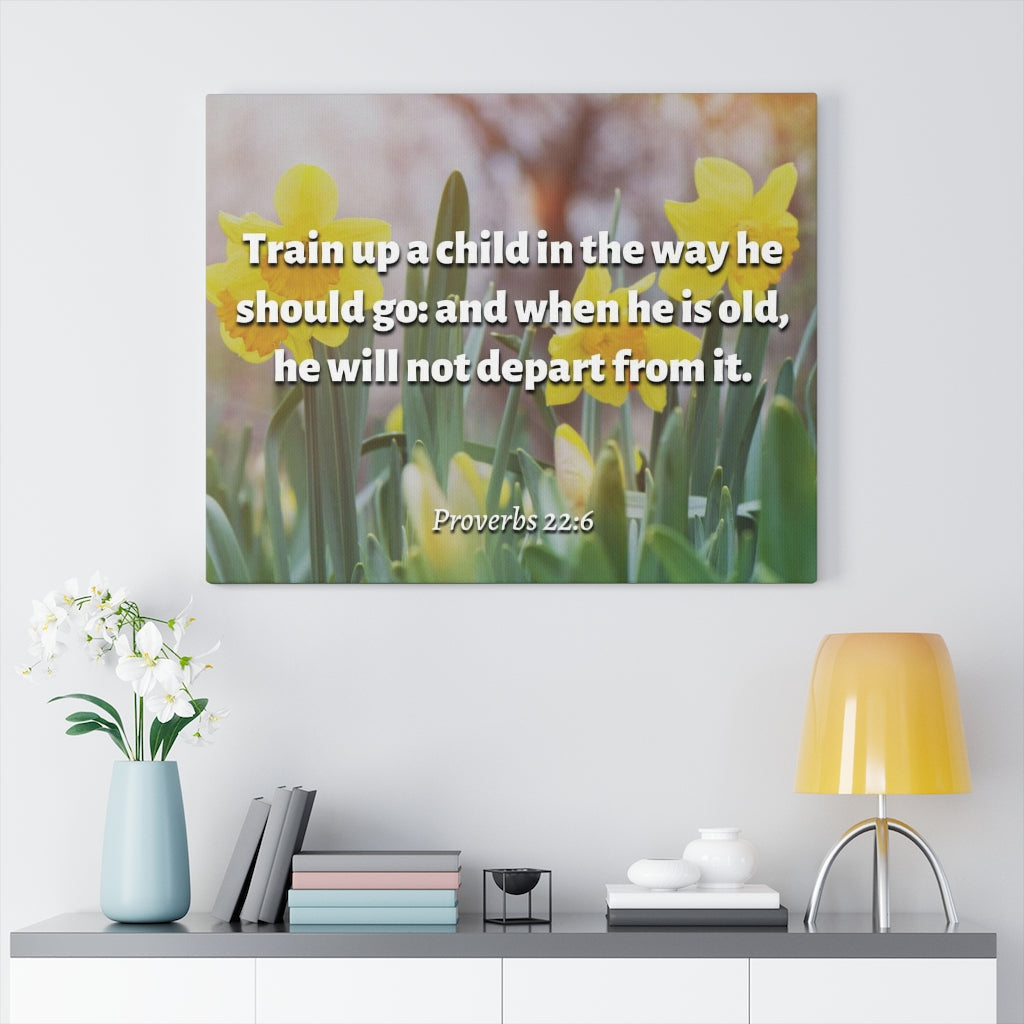 Scripture Walls The Way He Should Go Proverbs 2:26 Bible Verse Canvas Christian Wall Art Ready to Hang Unframed-Express Your Love Gifts