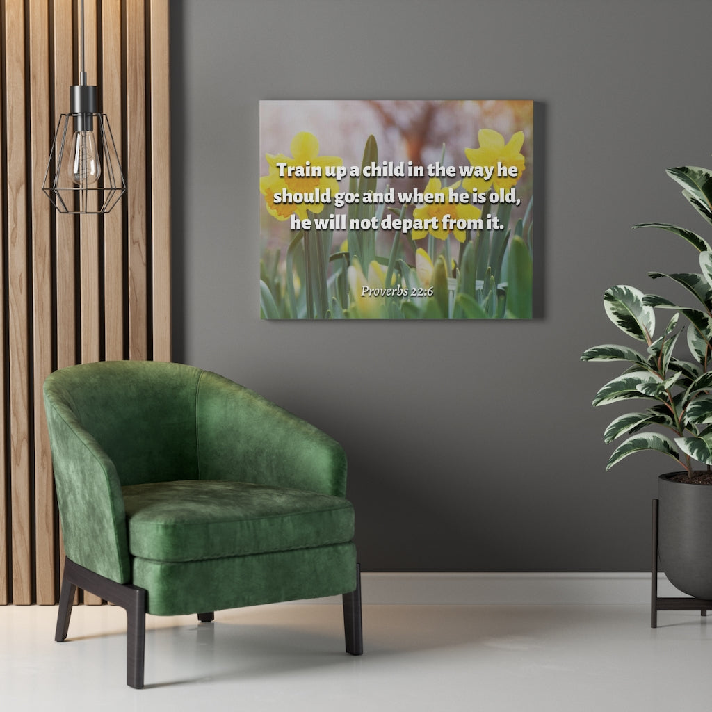 Scripture Walls The Way He Should Go Proverbs 2:26 Bible Verse Canvas Christian Wall Art Ready to Hang Unframed-Express Your Love Gifts