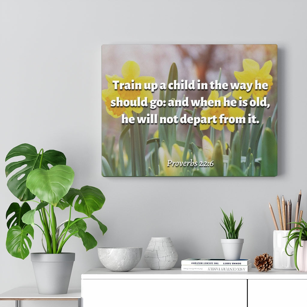 Scripture Walls The Way He Should Go Proverbs 2:26 Bible Verse Canvas Christian Wall Art Ready to Hang Unframed-Express Your Love Gifts