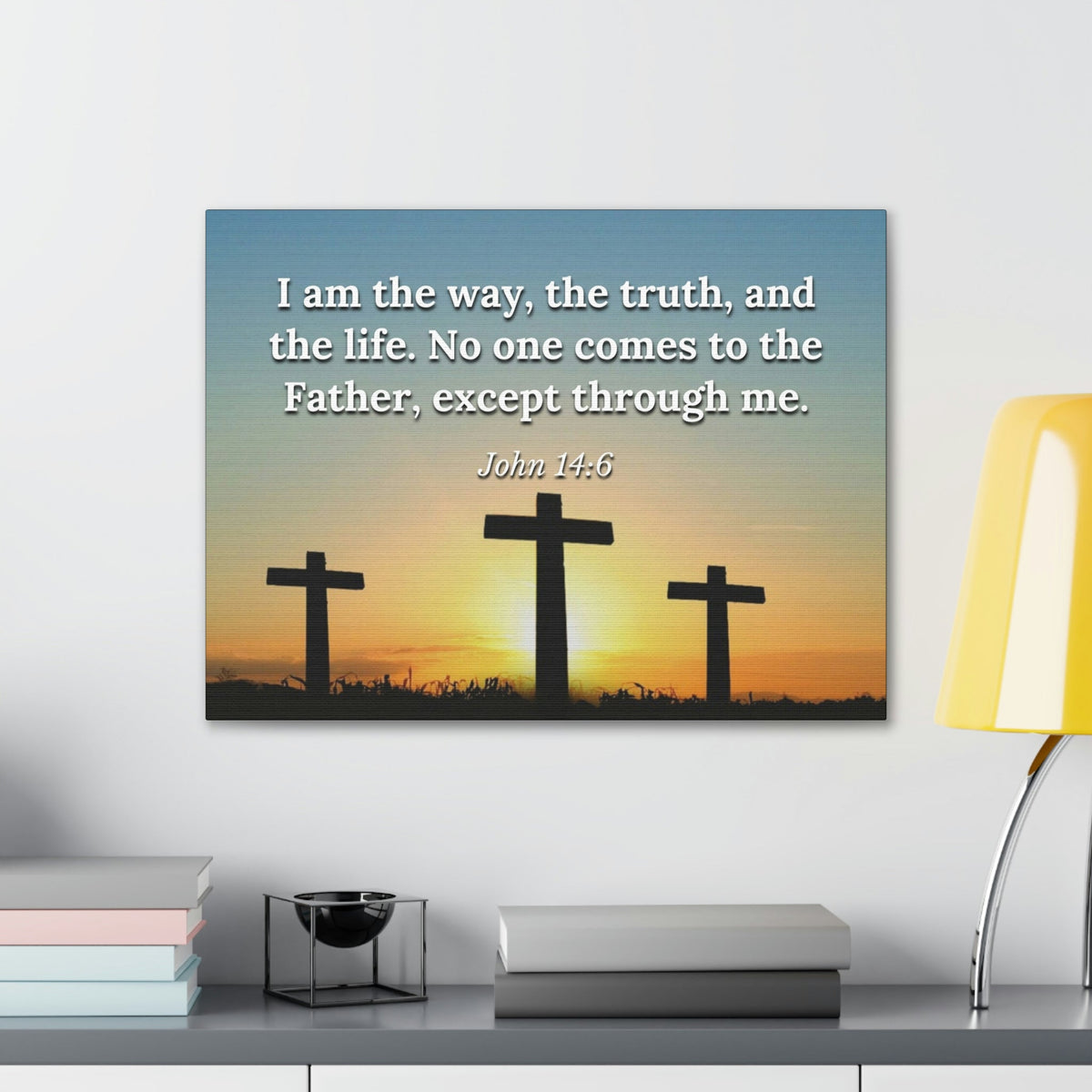 Scripture Walls The Way John 14:6 Sunset Christian Wall Art Bible Verse Print Ready to Hang Unframed-Express Your Love Gifts