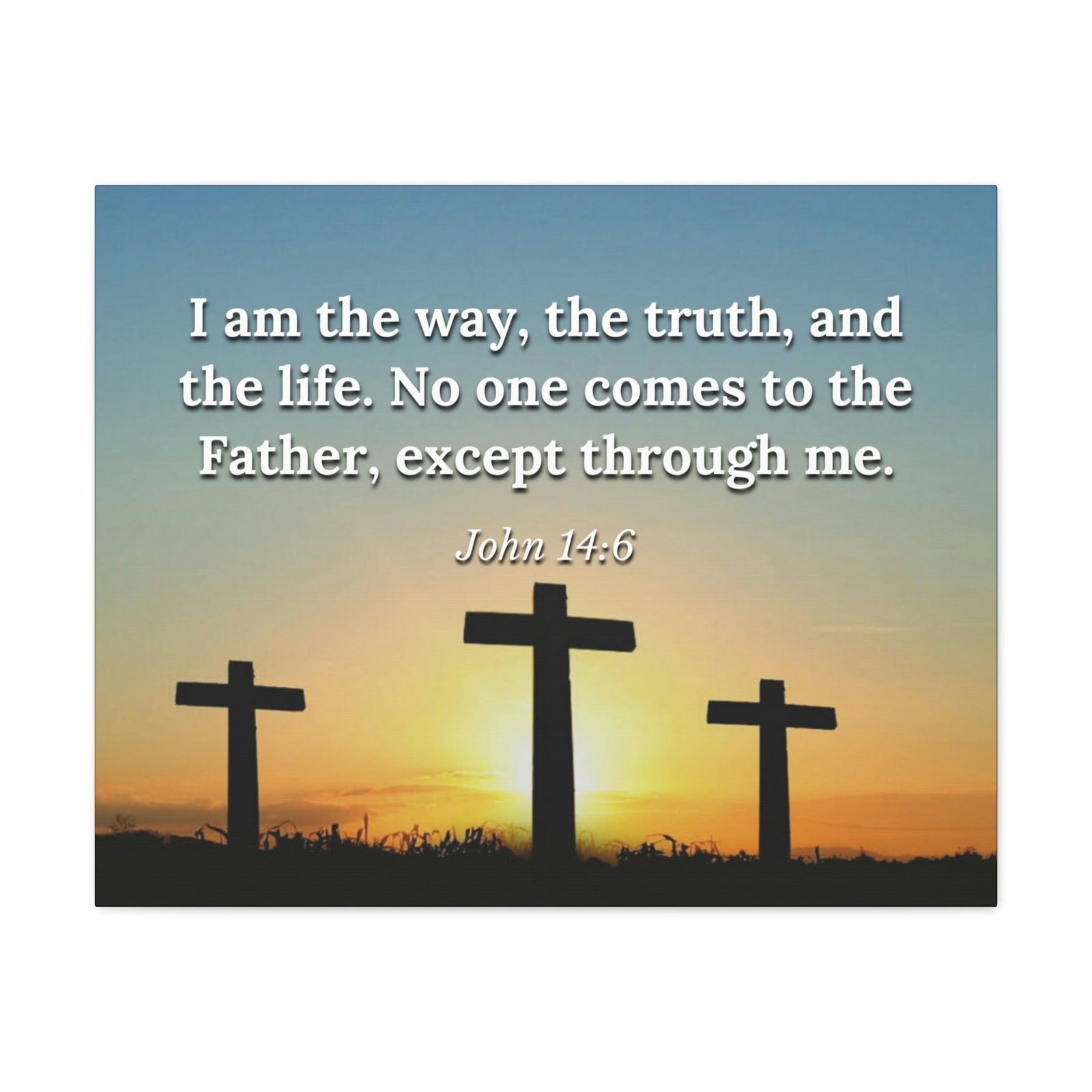 Scripture Walls The Way John 14:6 Sunset Christian Wall Art Bible Verse Print Ready to Hang Unframed-Express Your Love Gifts