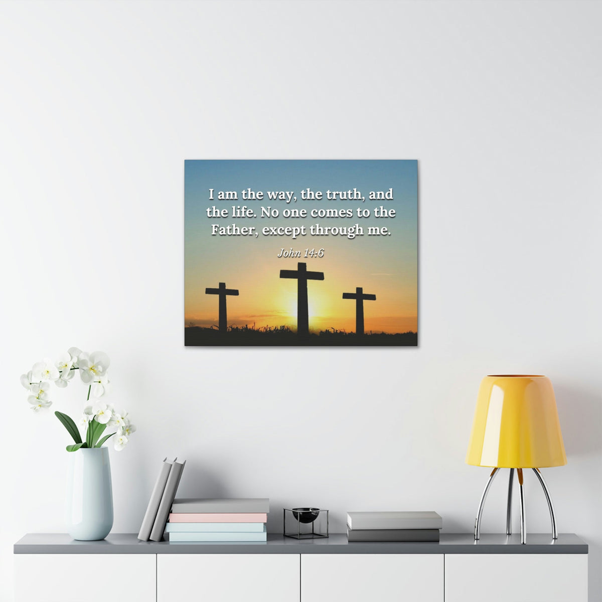 Scripture Walls The Way John 14:6 Sunset Christian Wall Art Bible Verse Print Ready to Hang Unframed-Express Your Love Gifts