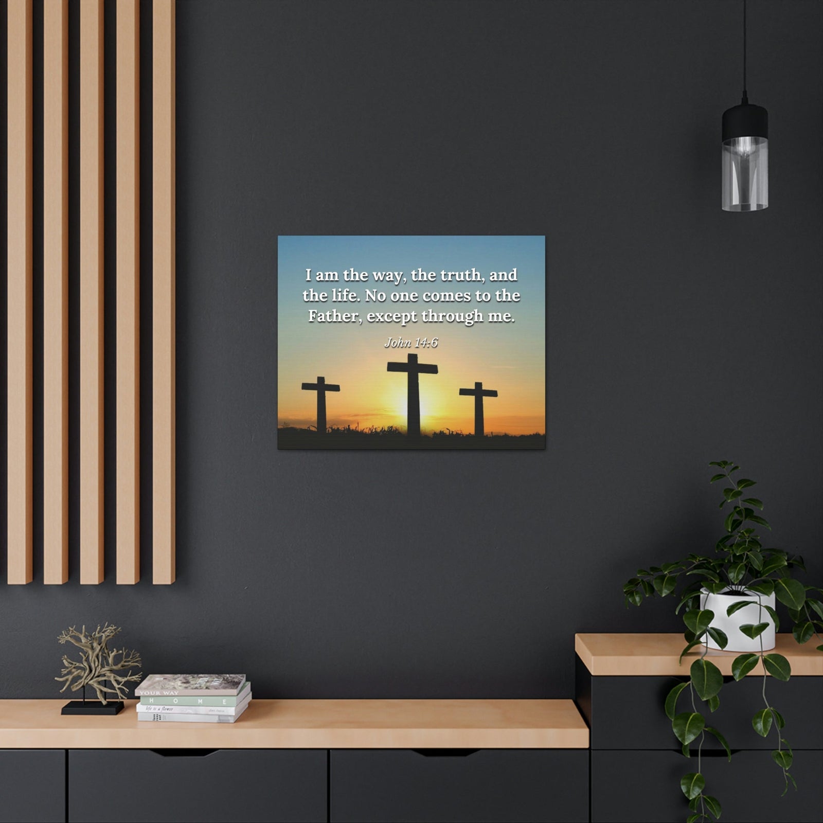 Scripture Walls The Way John 14:6 Sunset Christian Wall Art Bible Verse Print Ready to Hang Unframed-Express Your Love Gifts