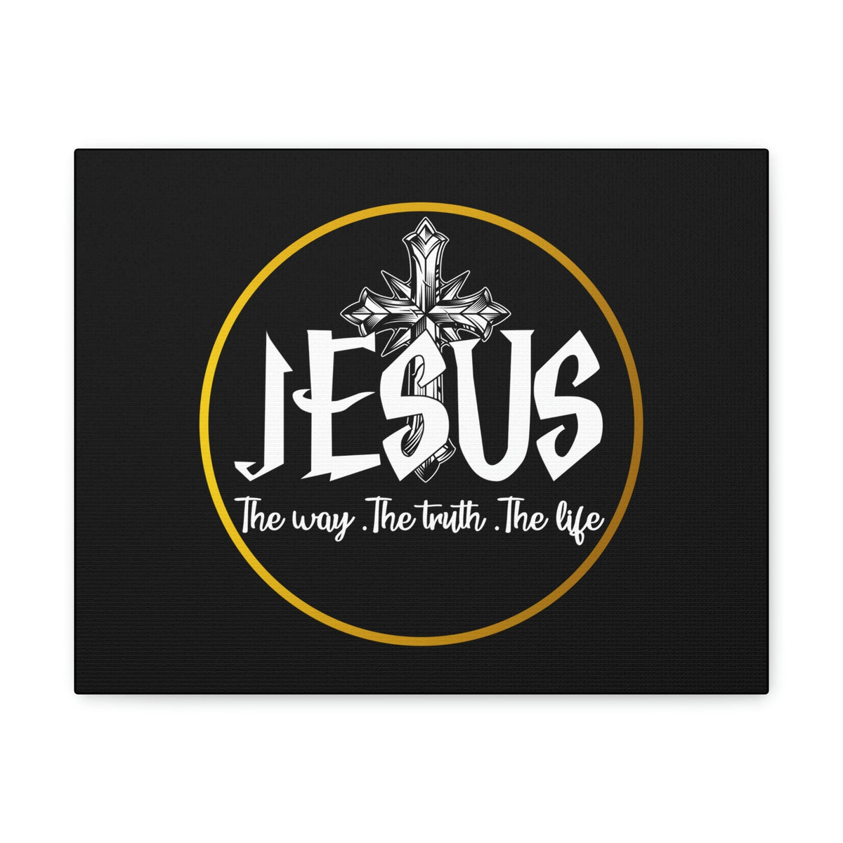 Scripture Walls The Way, The Truth, The Life John 14:6 Black Christian Wall Art Bible Verse Print Ready to Hang Unframed-Express Your Love Gifts