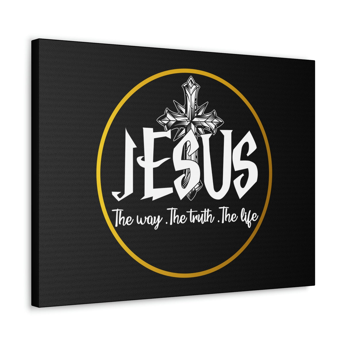 Scripture Walls The Way, The Truth, The Life John 14:6 Black Christian Wall Art Bible Verse Print Ready to Hang Unframed-Express Your Love Gifts