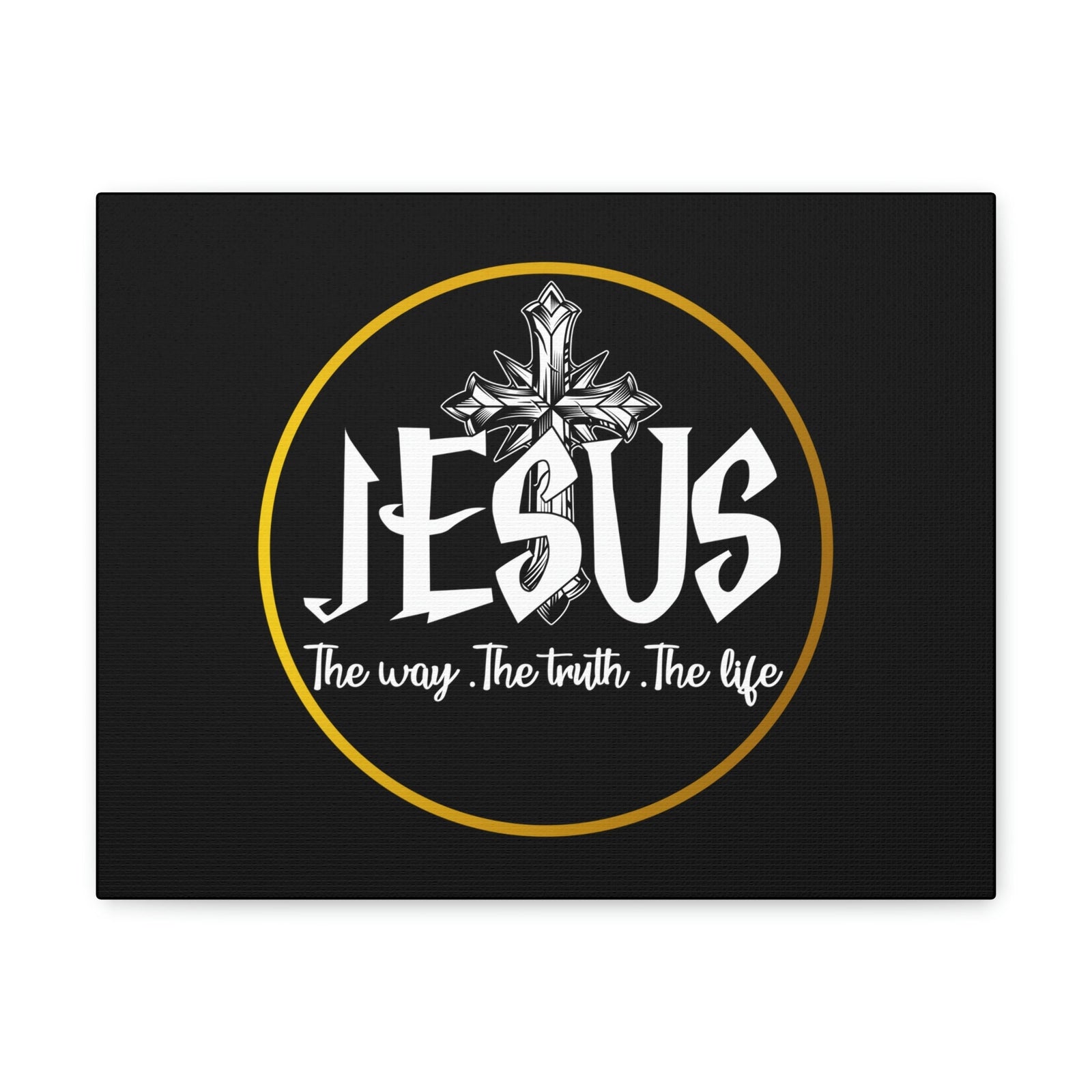 Scripture Walls The Way, The Truth, The Life John 14:6 Black Christian Wall Art Bible Verse Print Ready to Hang Unframed-Express Your Love Gifts