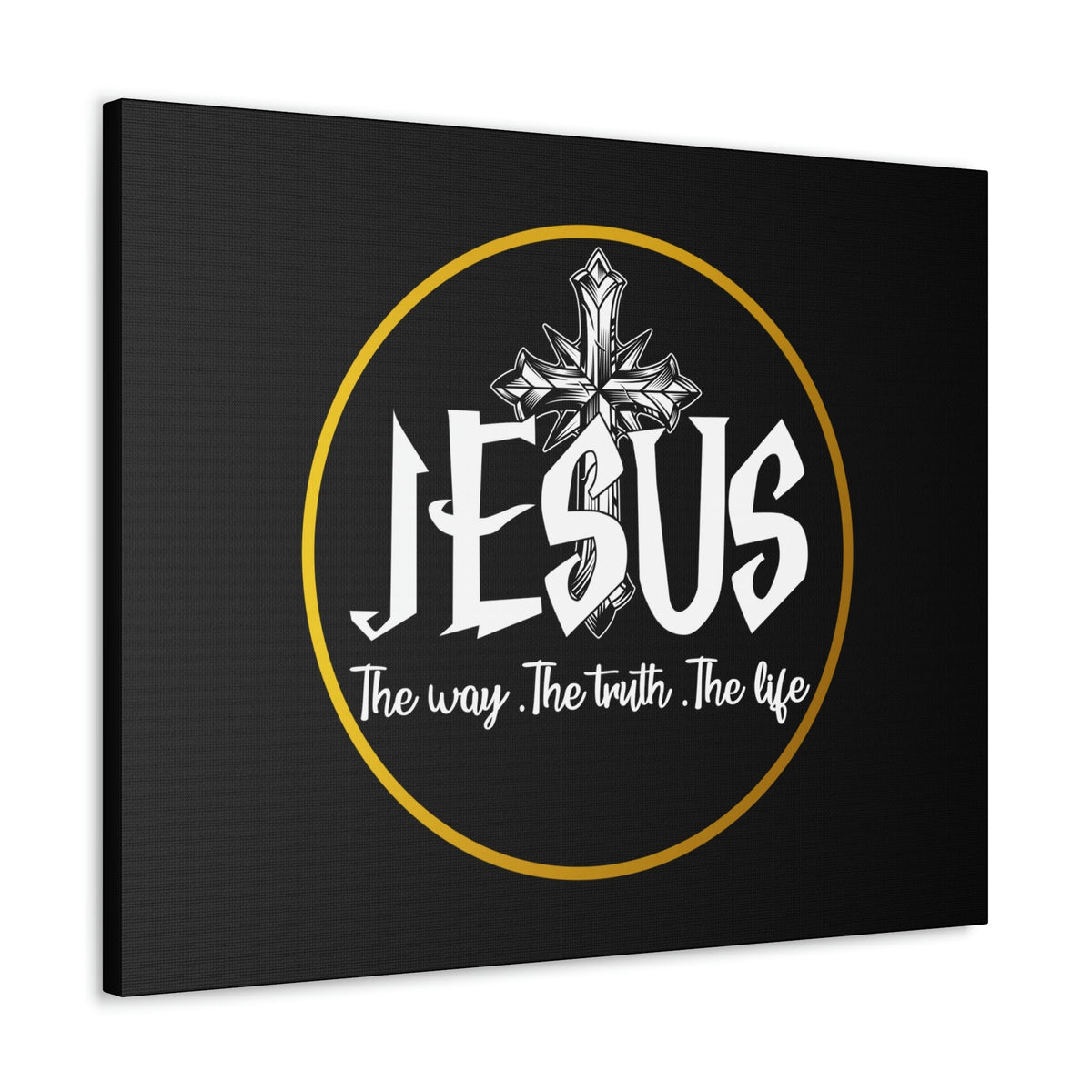 Scripture Walls The Way, The Truth, The Life John 14:6 Black Christian Wall Art Bible Verse Print Ready to Hang Unframed-Express Your Love Gifts