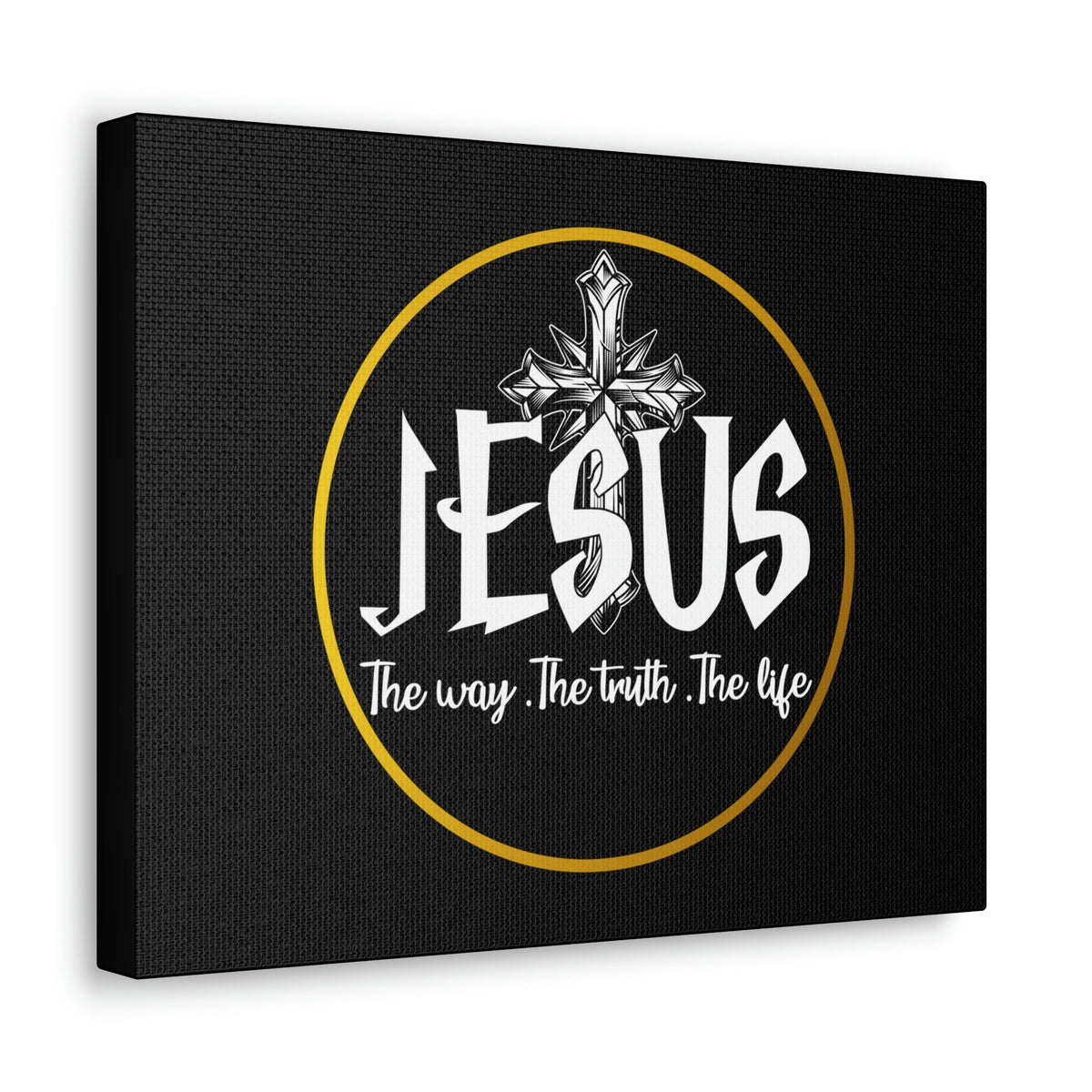 Scripture Walls The Way, The Truth, The Life John 14:6 Black Christian Wall Art Bible Verse Print Ready to Hang Unframed-Express Your Love Gifts