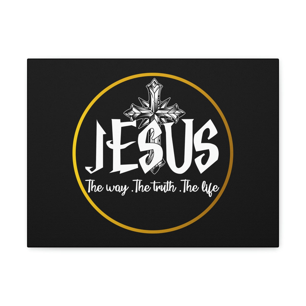 Scripture Walls The Way, The Truth, The Life John 14:6 Black Christian Wall Art Bible Verse Print Ready to Hang Unframed-Express Your Love Gifts