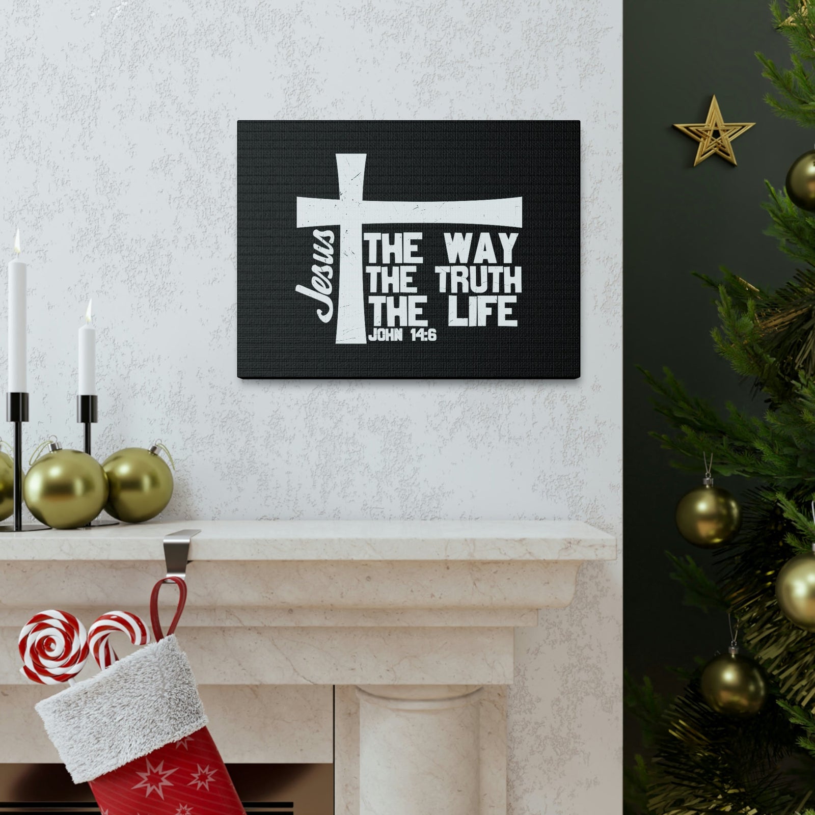 Scripture Walls The Way, The Truth, The Life John 14:6 Christian Wall Art Bible Verse Print Ready to Hang Unframed-Express Your Love Gifts