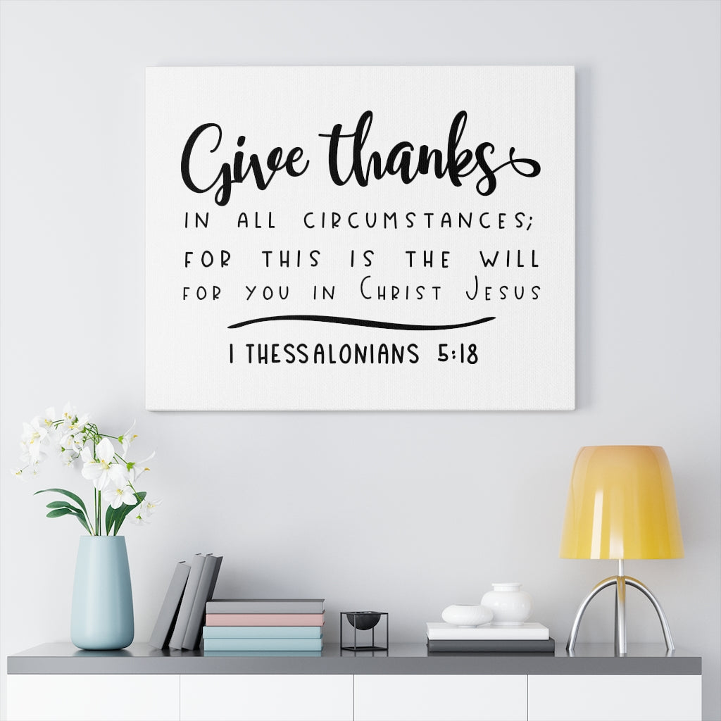 Scripture Walls The Will 1 Thessalonians 5:18 Bible Verse Canvas Christian Wall Art Ready to Hang Unframed-Express Your Love Gifts