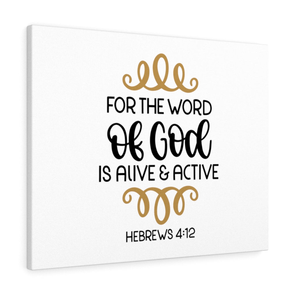 Scripture Walls The Word Of God Hebrews 4:12 Bible Verse Canvas Christian Wall Art Ready to Hang Unframed-Express Your Love Gifts