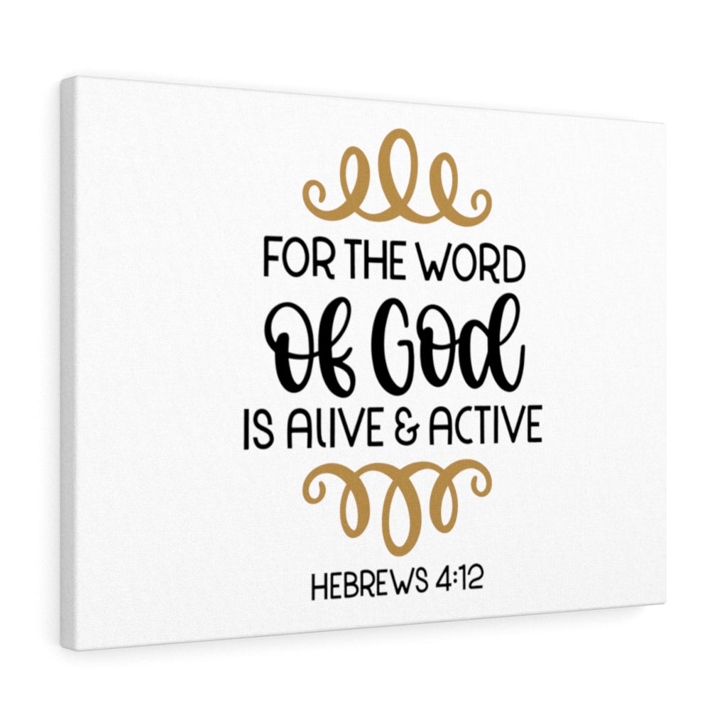 Scripture Walls The Word Of God Hebrews 4:12 Bible Verse Canvas Christian Wall Art Ready to Hang Unframed-Express Your Love Gifts