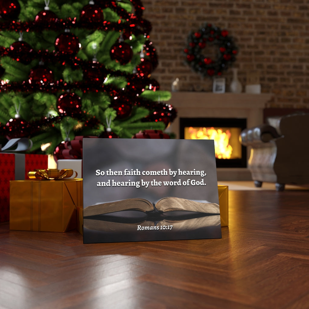 Scripture Walls The Word Romans 10:17 Bible Verse Canvas Christian Wall Art Ready to Hang Unframed-Express Your Love Gifts