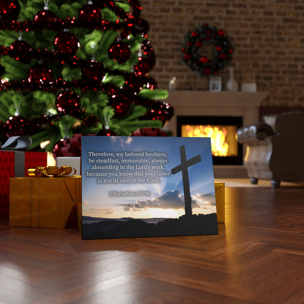 Scripture Walls The Work 1 Corinthians 15:58 Bible Verse Canvas Christian Wall Art Ready to Hang Unframed-Express Your Love Gifts