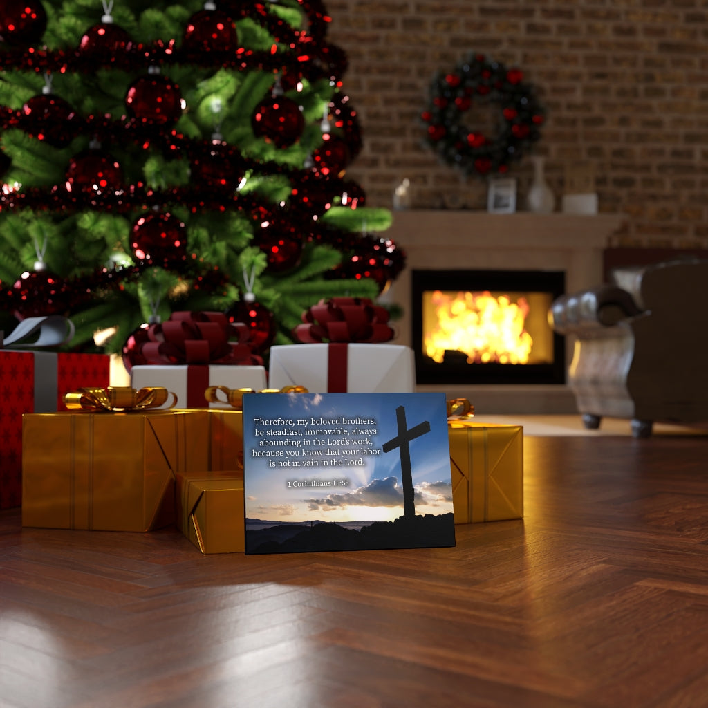 Scripture Walls The Work 1 Corinthians 15:58 Bible Verse Canvas Christian Wall Art Ready to Hang Unframed-Express Your Love Gifts