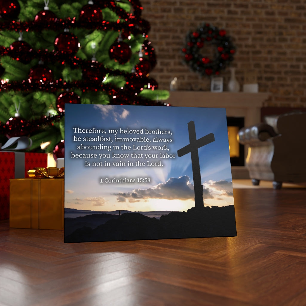 Scripture Walls The Work 1 Corinthians 15:58 Bible Verse Canvas Christian Wall Art Ready to Hang Unframed-Express Your Love Gifts