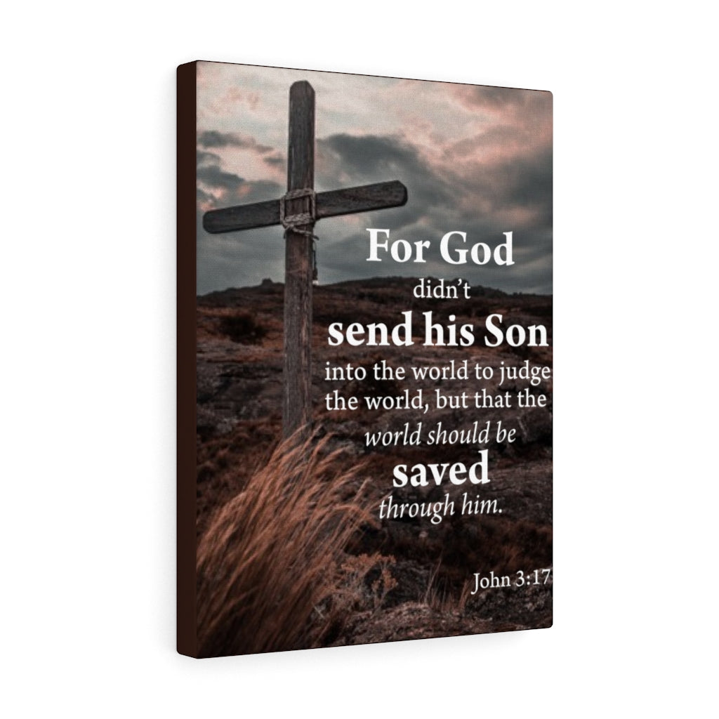 Scripture Walls The World Should Be Saved John 3:17 Scripture Wall Art Christian Home Decor Unframed-Express Your Love Gifts