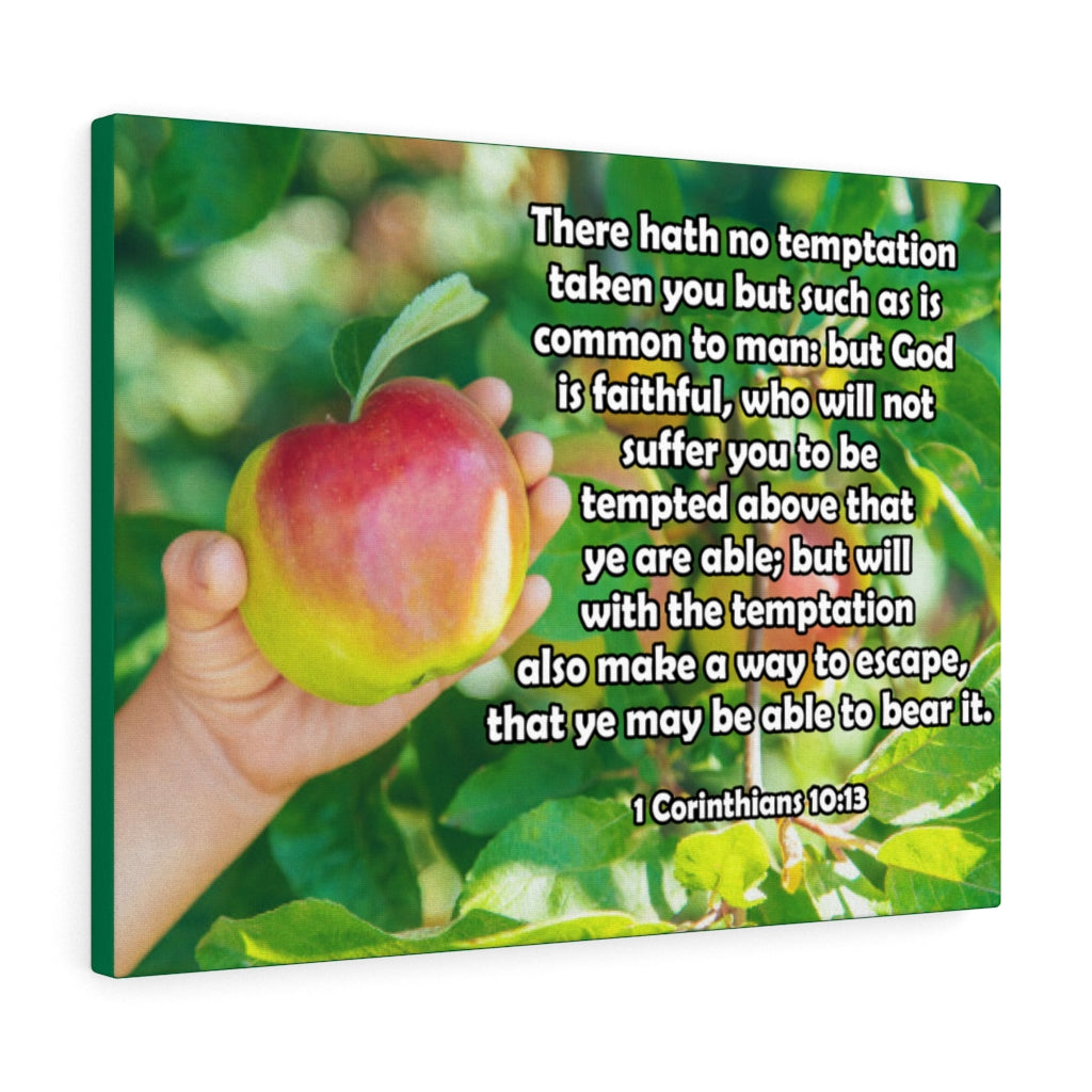 Scripture Walls There Hath No Temptation 1 Corinthians 10:13 Bible Verse Canvas Christian Wall Art Ready to Hang Unframed-Express Your Love Gifts