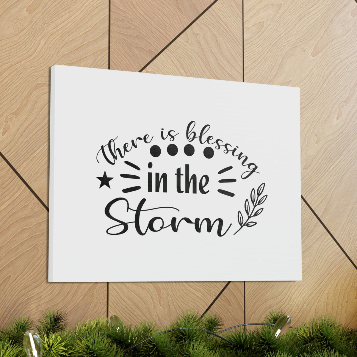 Scripture Walls There Is Blessing In The Storm Isaiah 43:2 Christian Wall Art Bible Verse Print Ready to Hang Unframed-Express Your Love Gifts