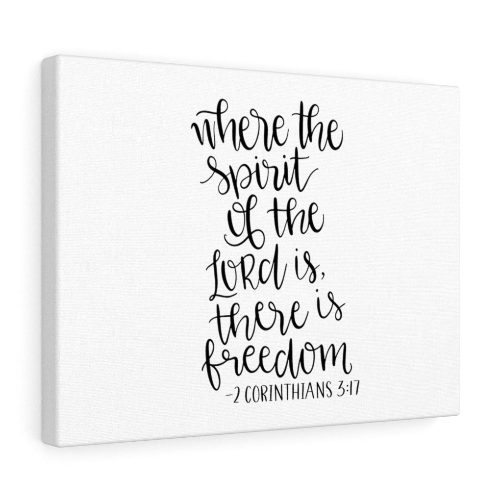 Scripture Walls There Is Freedom 2 Corinthians 3:17 Bible Verse Canvas Christian Wall Art Ready to Hang Unframed-Express Your Love Gifts