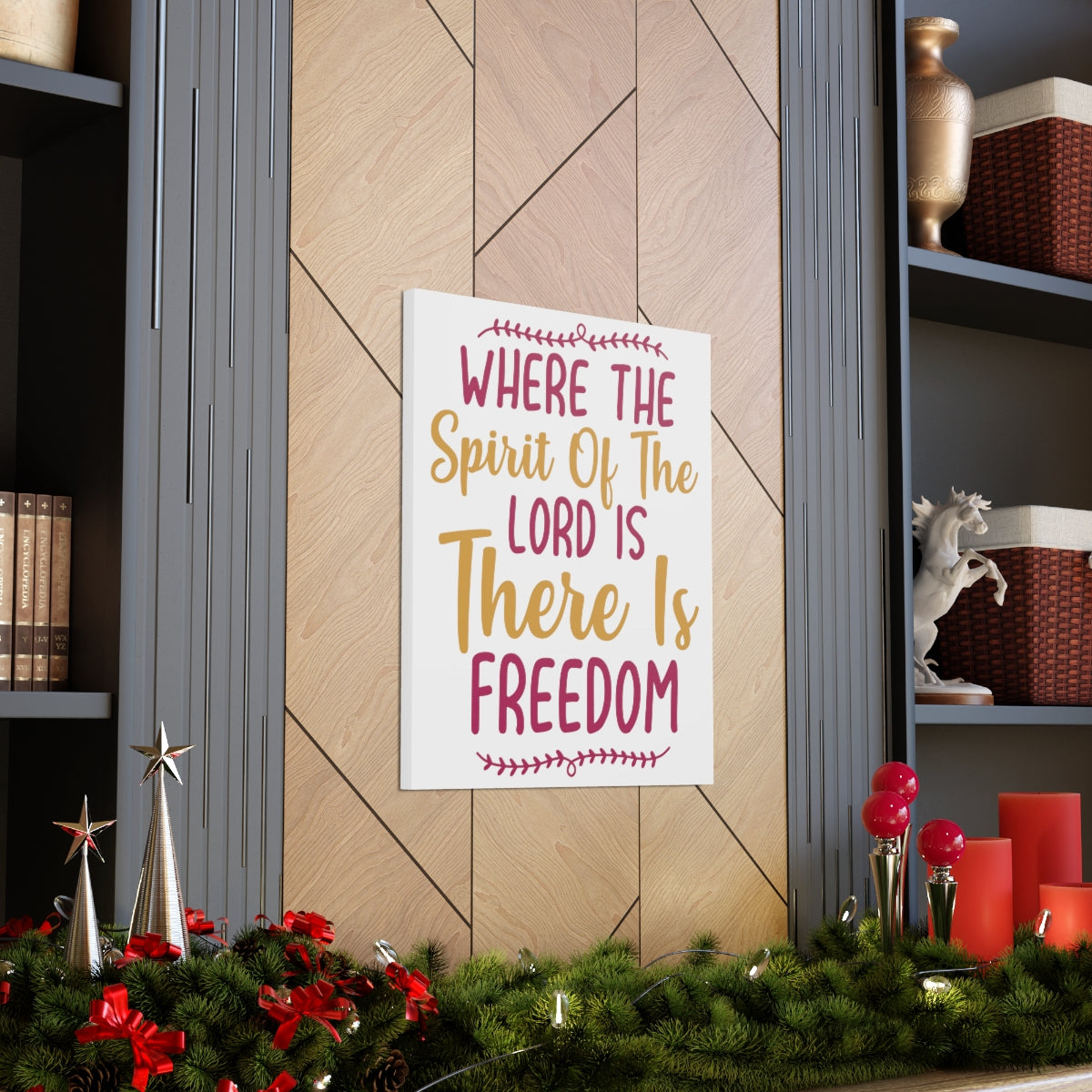 Scripture Walls There Is Freedom 2 Corinthians 3:17 Christian Wall Art Print Ready to Hang Unframed-Express Your Love Gifts