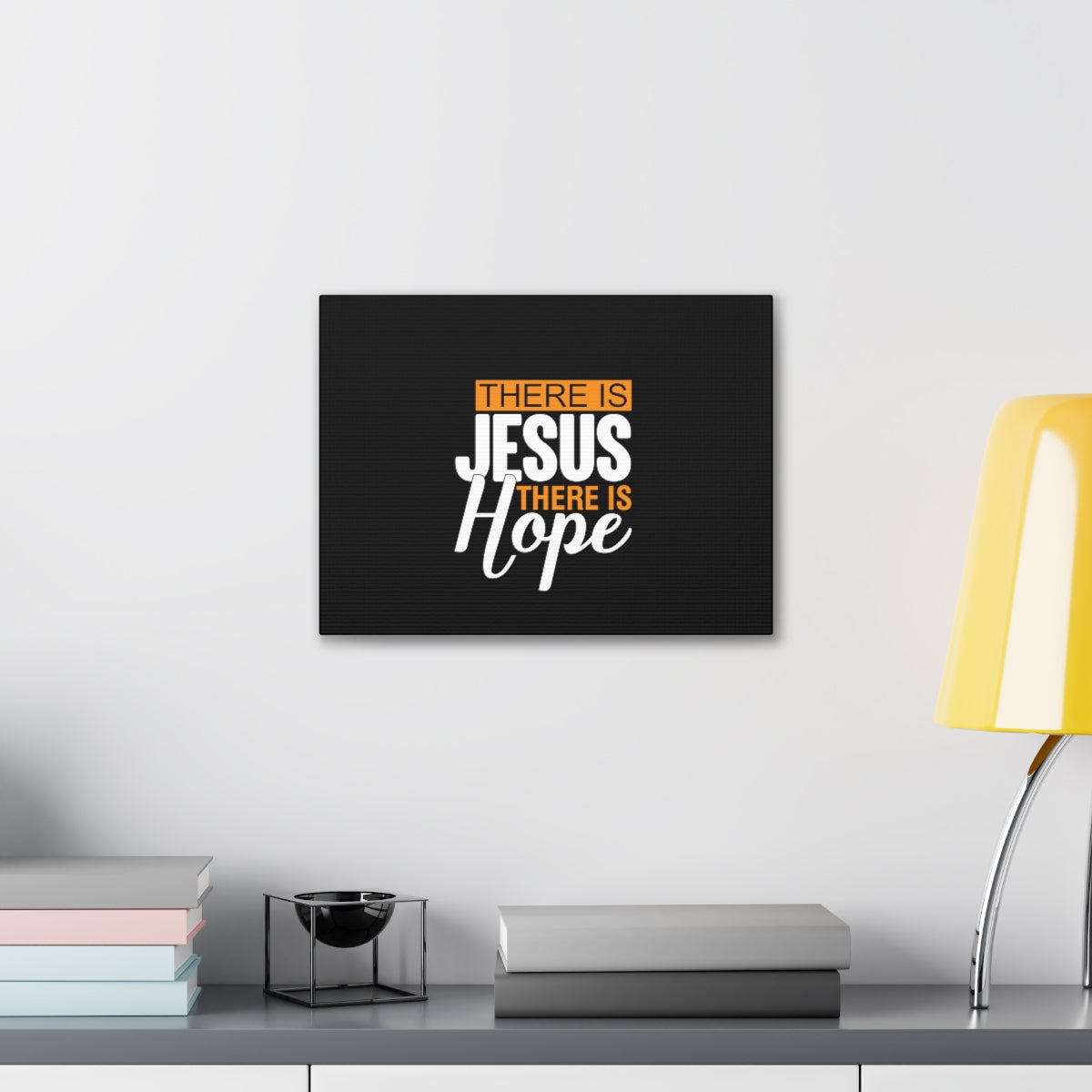 Scripture Walls There Is Jesus There Is Hope Titus 2:13 Black Christian Wall Art Bible Verse Print Ready to Hang Unframed-Express Your Love Gifts
