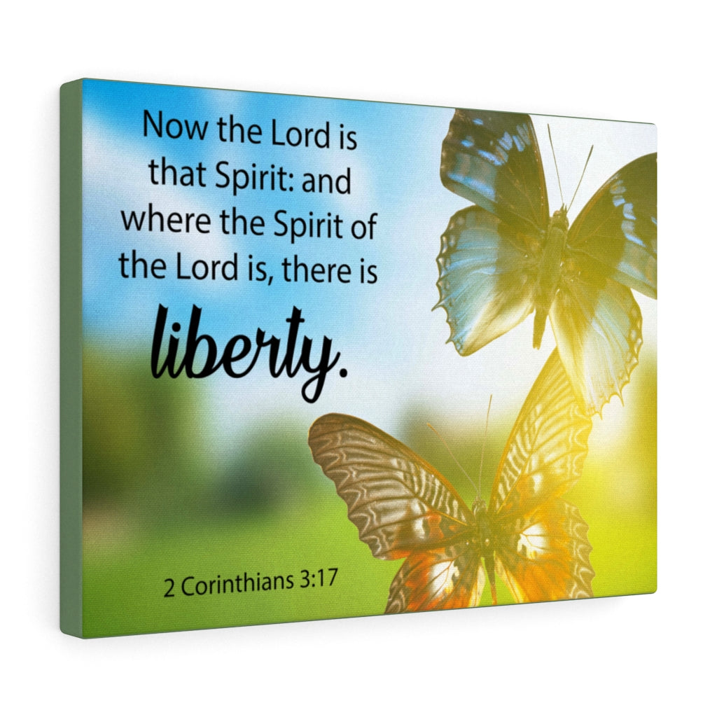 Scripture Walls There is Liberty 2 Corinthians 3:17 Bible Verse Canvas Christian Wall Art Ready to Hang Unframed-Express Your Love Gifts