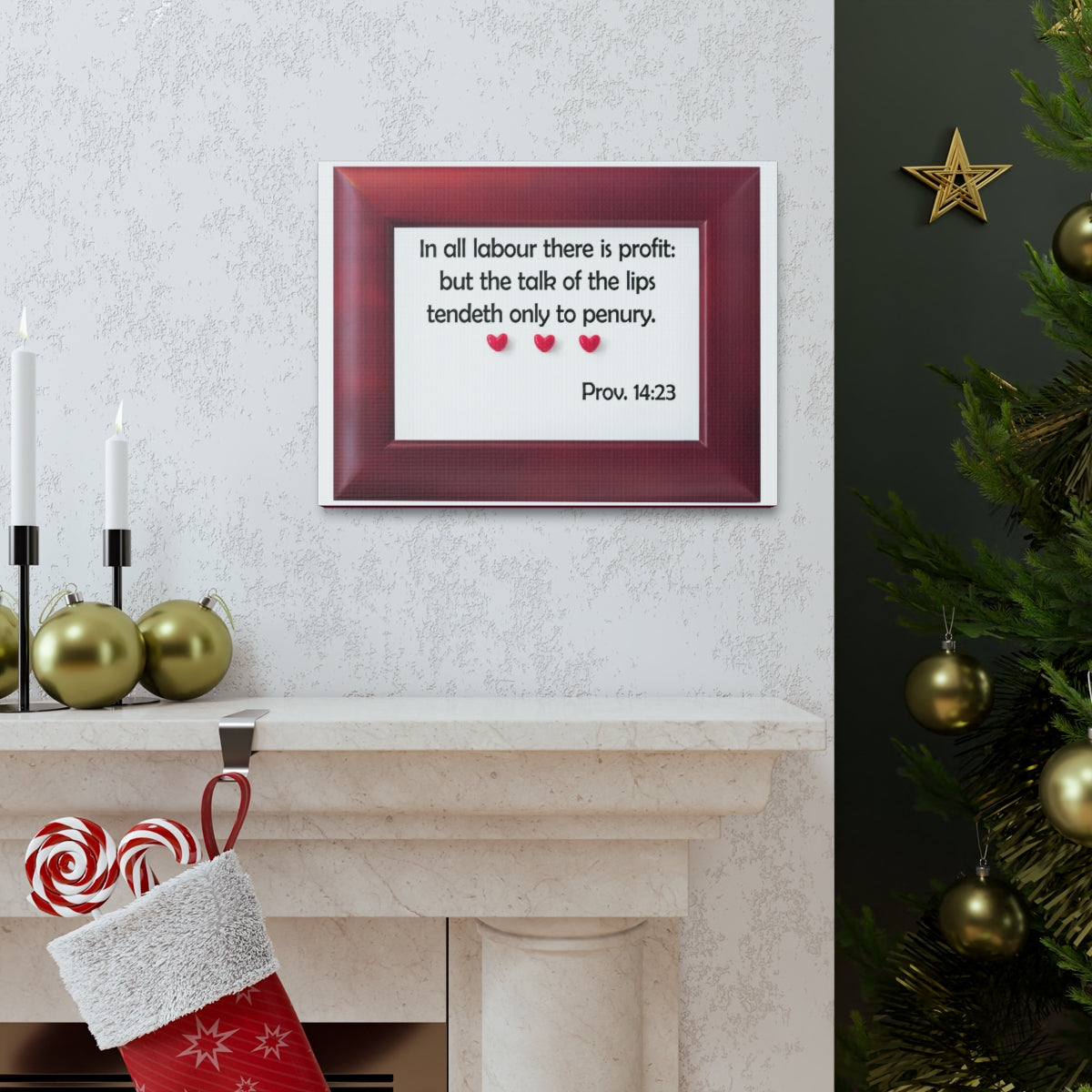 Scripture Walls There Is Profit Proverbs 14:23 Bible Verse Canvas Christian Wall Art Bible Verse Print Ready To Hang Unframed-Express Your Love Gifts