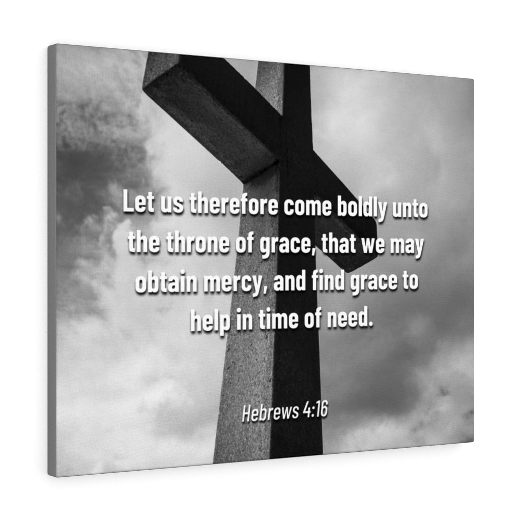 Scripture Walls Therefore Come Boldly Hebrews 4:16 Bible Verse Canvas Christian Wall Art Ready to Hang Unframed-Express Your Love Gifts