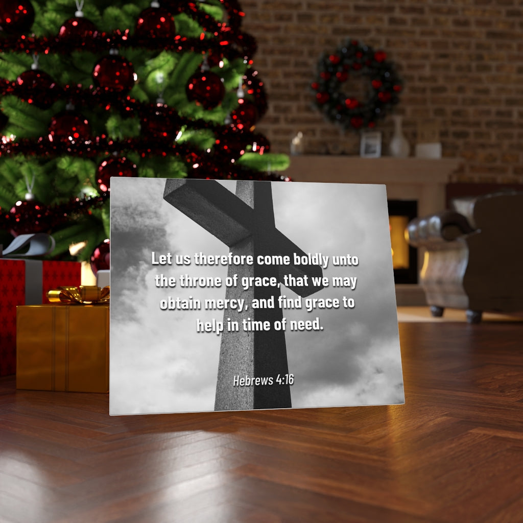 Scripture Walls Therefore Come Boldly Hebrews 4:16 Bible Verse Canvas Christian Wall Art Ready to Hang Unframed-Express Your Love Gifts