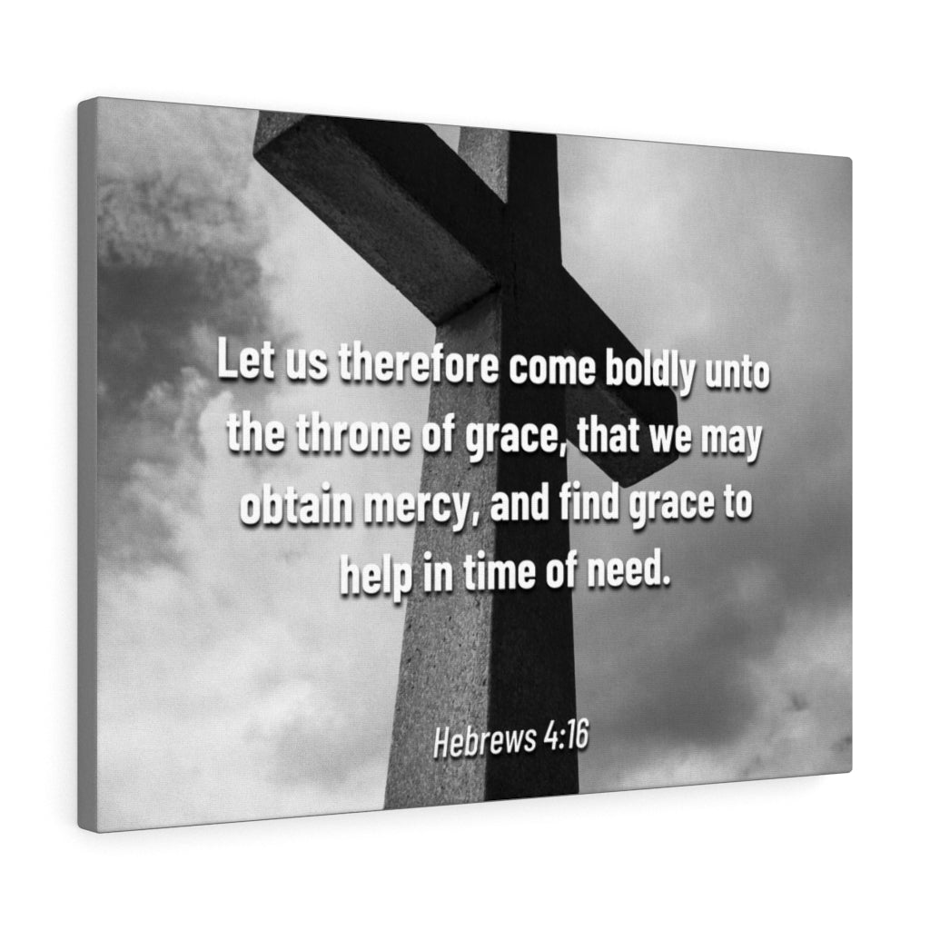 Scripture Walls Therefore Come Boldly Hebrews 4:16 Bible Verse Canvas Christian Wall Art Ready to Hang Unframed-Express Your Love Gifts