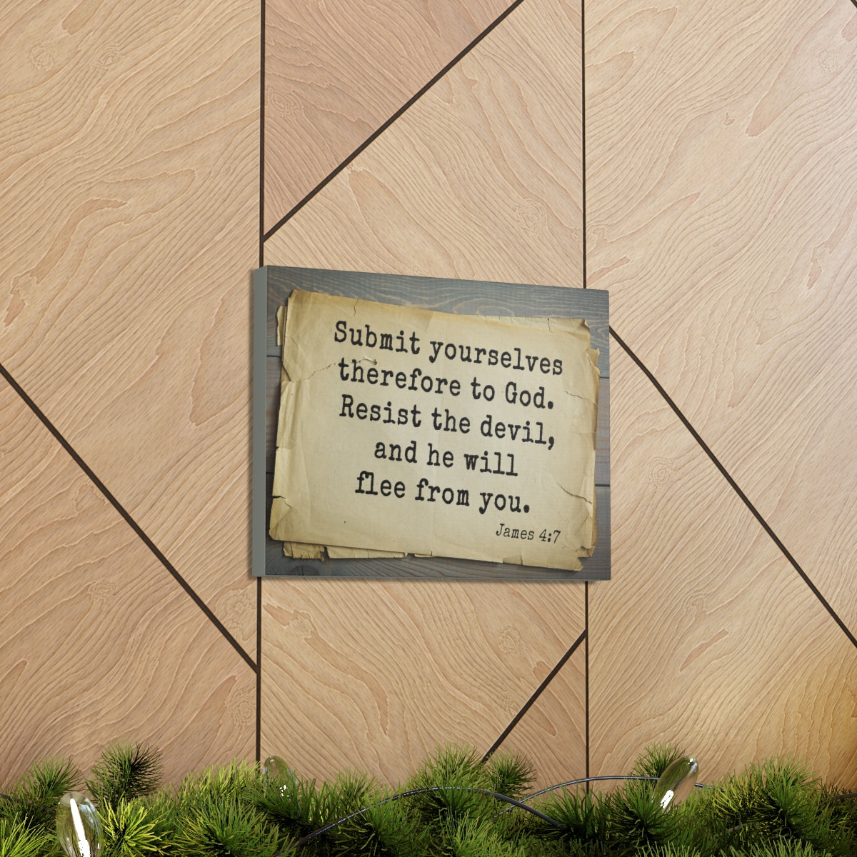 Scripture Walls Therefore To God James 4:7 Bible Verse Canvas Christian Wall Art Bible Verse Print Ready To Hang Unframed-Express Your Love Gifts