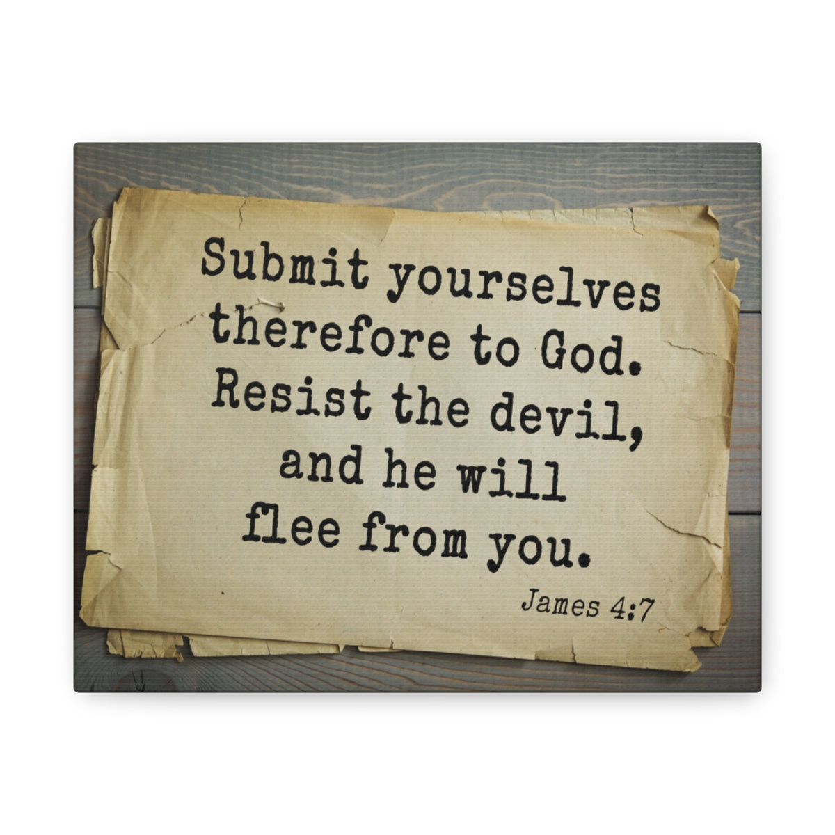 Scripture Walls Therefore To God James 4:7 Bible Verse Canvas Christian Wall Art Bible Verse Print Ready To Hang Unframed-Express Your Love Gifts