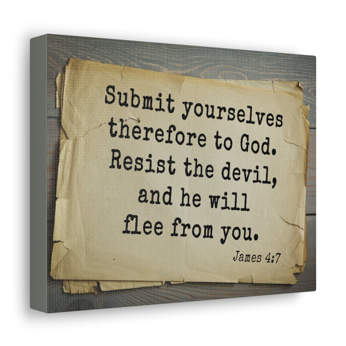 Scripture Walls Therefore To God James 4:7 Bible Verse Canvas Christian Wall Art Bible Verse Print Ready To Hang Unframed-Express Your Love Gifts