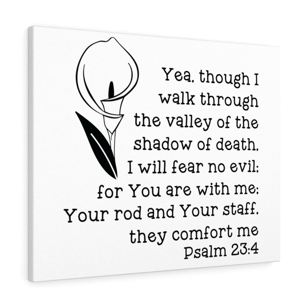 Scripture Walls They Comfort Me Psalm 23:4 Bible Verse Canvas Christian Wall Art Ready to Hang Unframed-Express Your Love Gifts