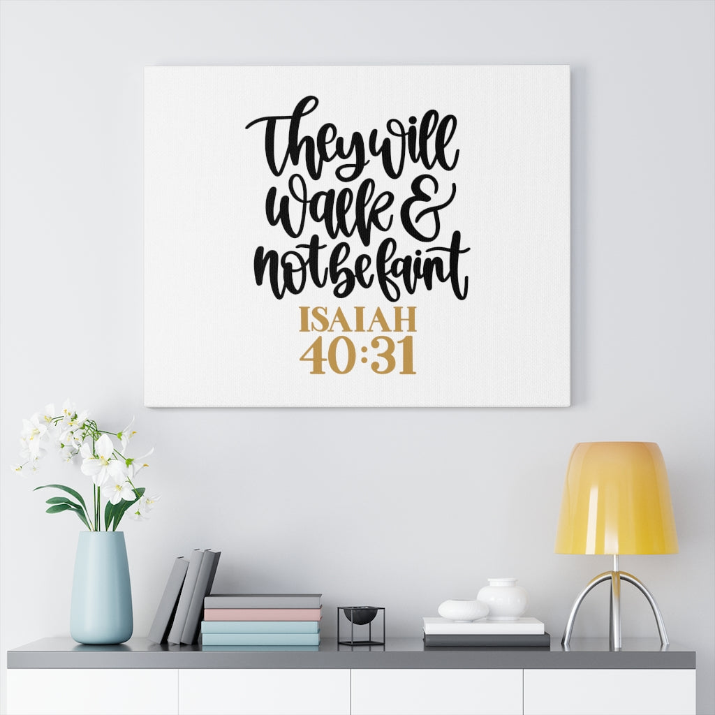 Scripture Walls They Will Walk Isaiah 40:31 Bible Verse Canvas Christian Wall Art Ready to Hang Unframed-Express Your Love Gifts