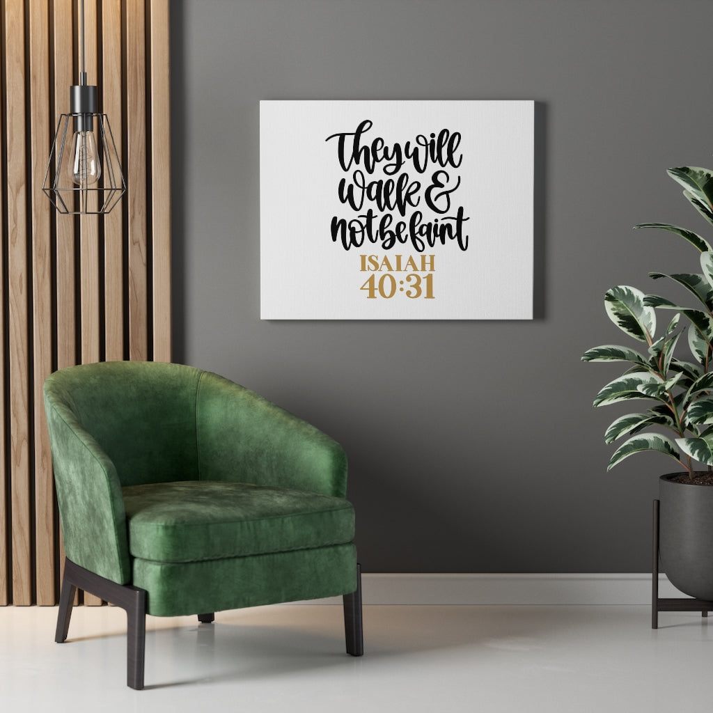 Scripture Walls They Will Walk Isaiah 40:31 Bible Verse Canvas Christian Wall Art Ready to Hang Unframed-Express Your Love Gifts