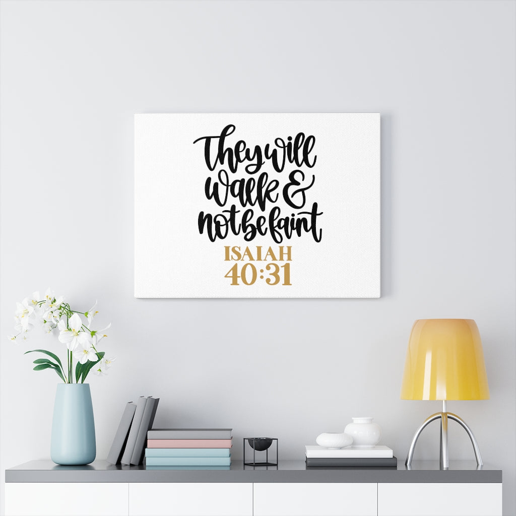 Scripture Walls They Will Walk Isaiah 40:31 Bible Verse Canvas Christian Wall Art Ready to Hang Unframed-Express Your Love Gifts