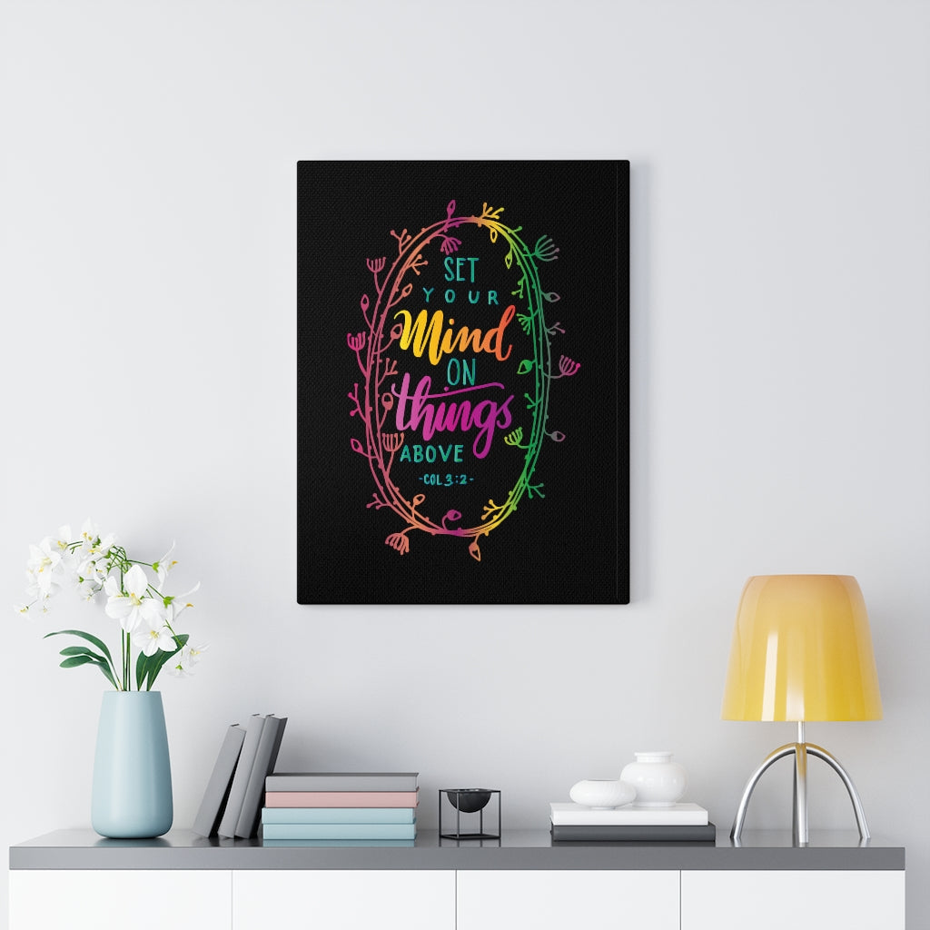 Scripture Walls Things Above Col 3:2 Bible Verse Canvas Christian Wall Art Ready to Hang Unframed-Express Your Love Gifts